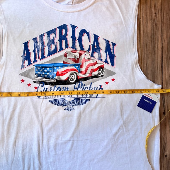 NWT White Cotton Sleeveless Men’s Shirt Size L - Picture 5 of 7